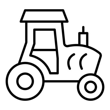 tractor icon. outline illustration of truck vector icons for web