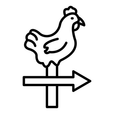 bird icon vector. outline illustration isolated for graphic and web.