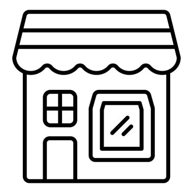 Dükkan. Web simgesi basit illüstrasyon