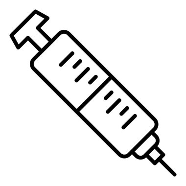 Şırınga. Web simgesi basit illüstrasyon