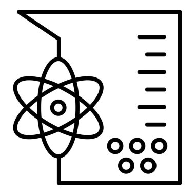 science and education concept icon. outline microscope vector illustration. isolated contour on white background