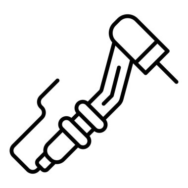 Tek izole edilmiş boru simgesinin vektör çizimi