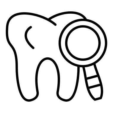 dental care icon. outline tooth dentist vector illustration symbol for web design isolated on white background