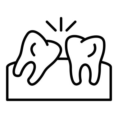 diş simgesi vektör illüstrasyonu