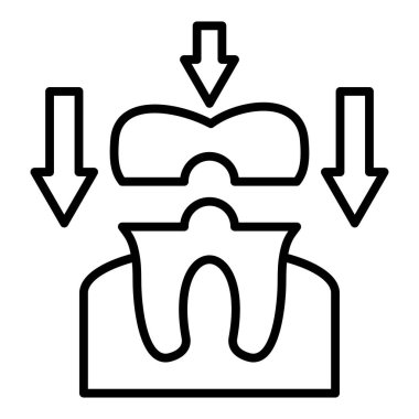 line icon of a woman with a cross