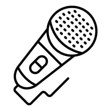 mikrofon simgesi vektör illüstrasyonu