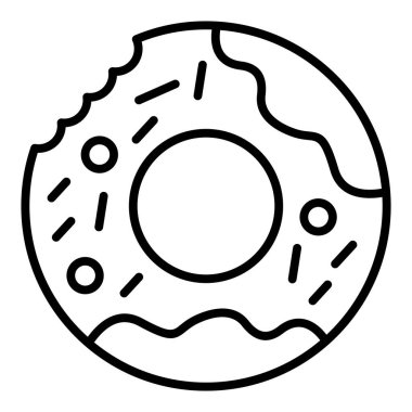 donut. Web simgesi basit illüstrasyon