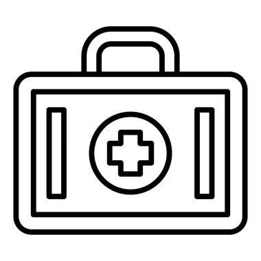 first aid kit icon vector. outline medical bag sign. isolated contour symbol illustration