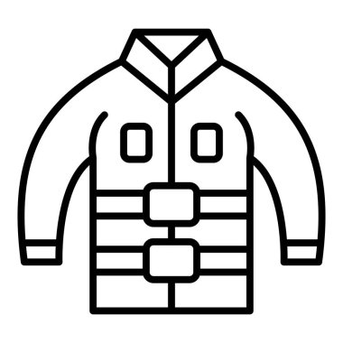 Ceket. Web simgesi basit illüstrasyon