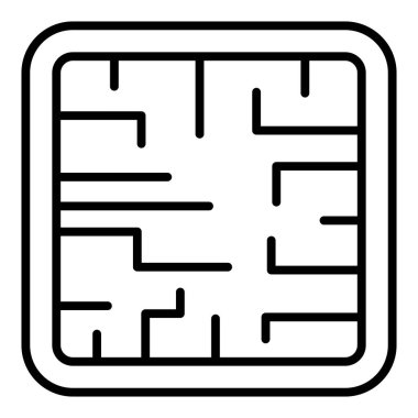 maze icon. outline illustration of black and white vector icons for web