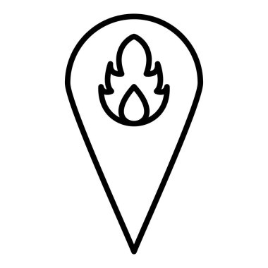 camping vector icon. isolated contour symbol