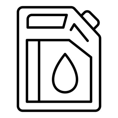 oil pump icon. outline illustration of gas canister vector line design web isolated on white background