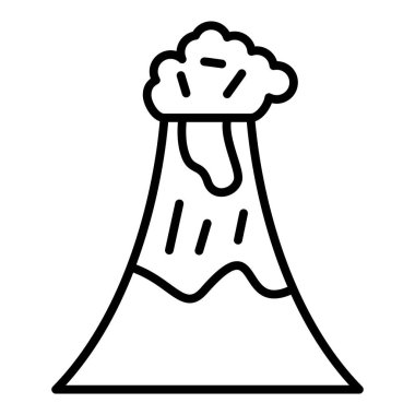 volcano icon. outline illustration of mountain vector icons for web