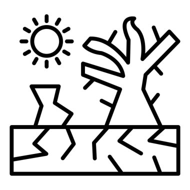 Bir bitki simgesinin vektör illüstrasyonu