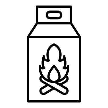 fire icon. outline illustration of gas burner vector icons for web