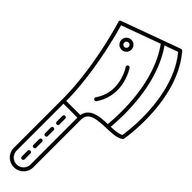 kitchen knife icon. outline spatula vector illustration. isolated contour.