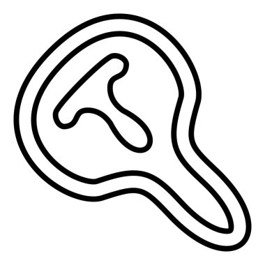 Biftek. Web simgesi basit illüstrasyon