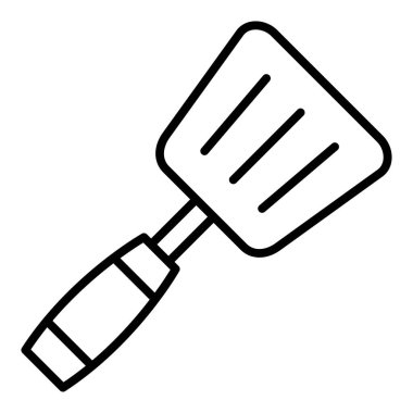 Spatula ikonu. vektör illüstrasyonu
