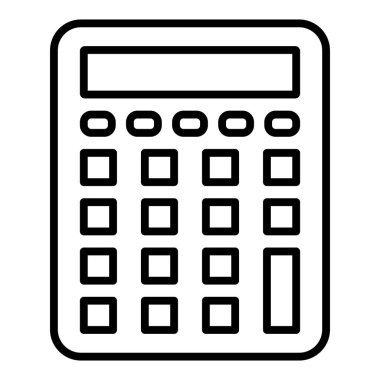 Hesap makinesi simgesi. Web için basit muhasebe vektör simgeleri çizimi