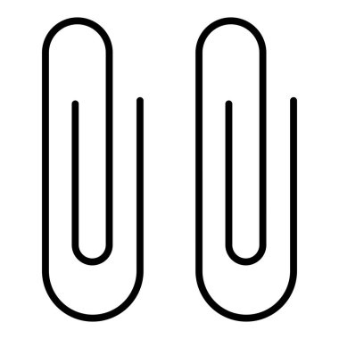 paperclip icon. simple illustration of paper clip vector icons for web