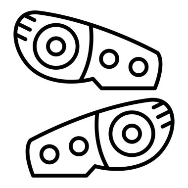 tape measure icon. outline illustration of cheese roll vector icons for web