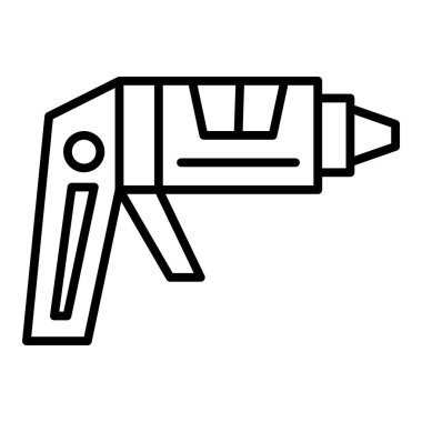 line drawing of a construction tool icon vector. outline thin black and white contour symbol.