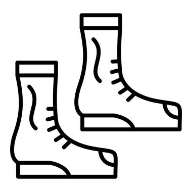 Yürüyüş botları simgesinin vektör çizimi