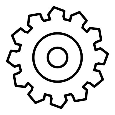 dişli simgesi vektör illüstrasyonu