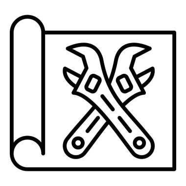 wrench icon. outline illustration of tools vector icons for web