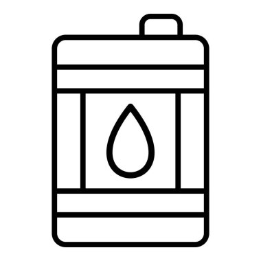 Petrol varili ikonu. Web için gaz yakıcı vektör simgelerinin özet çizimi
