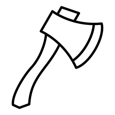 axe icon. outline hand drawn vector illustration.
