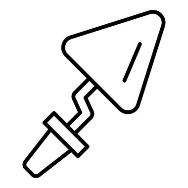 trowel icon. outline illustration of hammer vector icons for web
