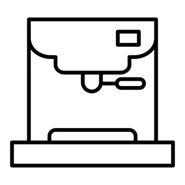 Mutfak gereçleri simgesi. Web için kahve öğütücü vektör simgelerinin özet çizimi