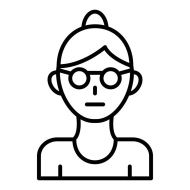 Kadın avatar. Web simgesi