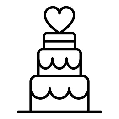 cake with heart shaped candy icon vector illustration design