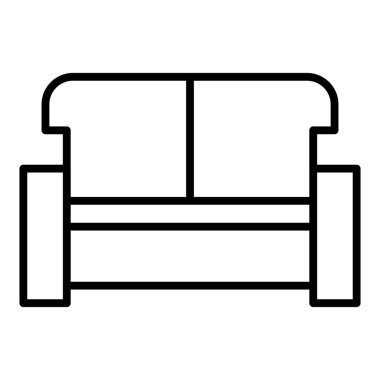 kanepe ikonu vektör illüstrasyonu