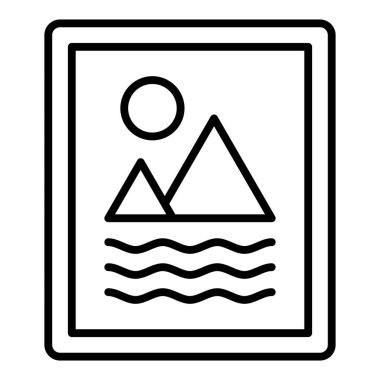 Moda biçimi izole edilmiş arkaplanda fotoğraf simgesi