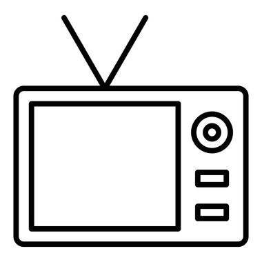 Televizyon. Web simgesi basit illüstrasyon
