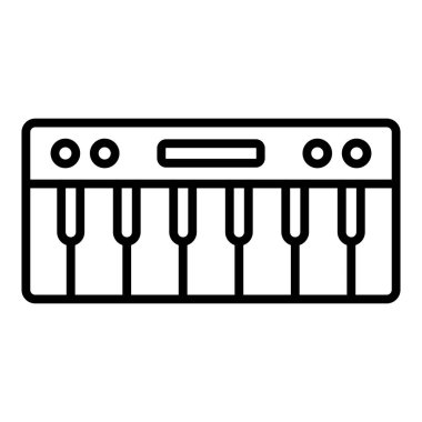 piyano simgesi vektör illüstrasyonu