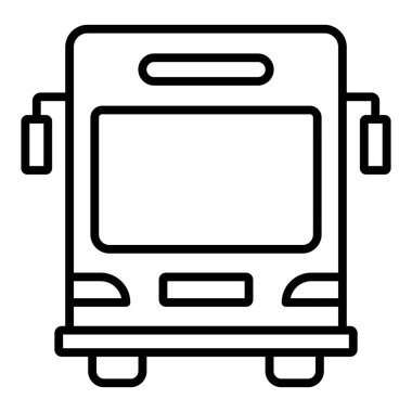 Otobüs. Web simgesi basit illüstrasyon