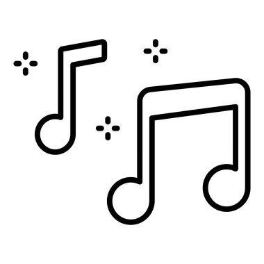 Müzik Notası Simge Vektörü illüstrasyon tasarımı