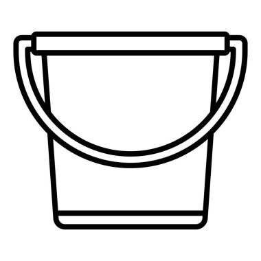 Kova ikonu. Web için temizlik vektör simgelerinin özet çizimi