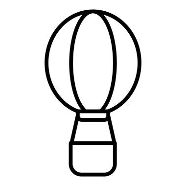 hot air balloon icon. outline illustration of star vector symbol stock web design