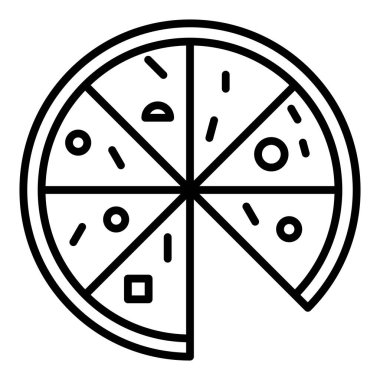 pizza icon. outline illustration of tomato vector icons for web