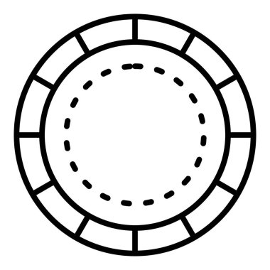 casino chip icon. outline illustration of coin vector icons for web