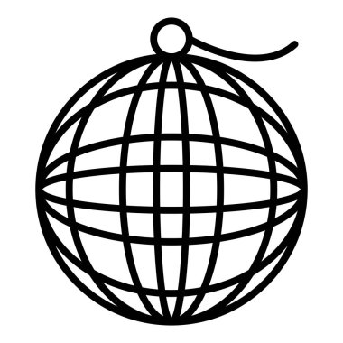 sphere icon. outline illustration of globe vector icons for web