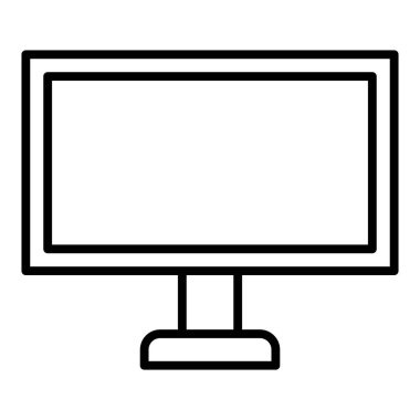 bilgisayar monitörü ikon vektör illüstrasyonu