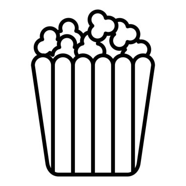 popcorn icon. outline illustration of corn vector icons for web