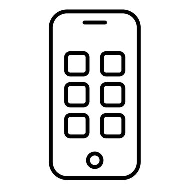 Cep telefonu simgesi, vektör illüstrasyonu