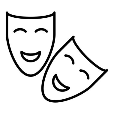 Tiyatro ikonu vektör illüstrasyonu